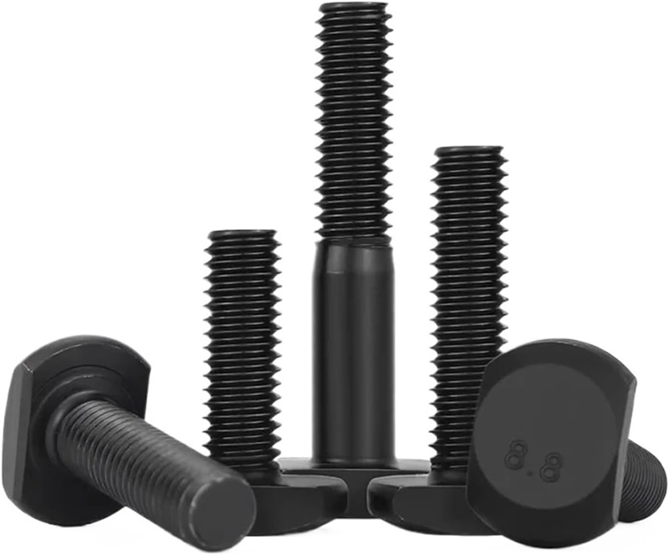T-head screw Carbon Steel M6 M8 M10 M12 T Shape Screw T- Slot Rail Track Rectangle Hammer Head Bolts(H M10x130mm 2pcs)