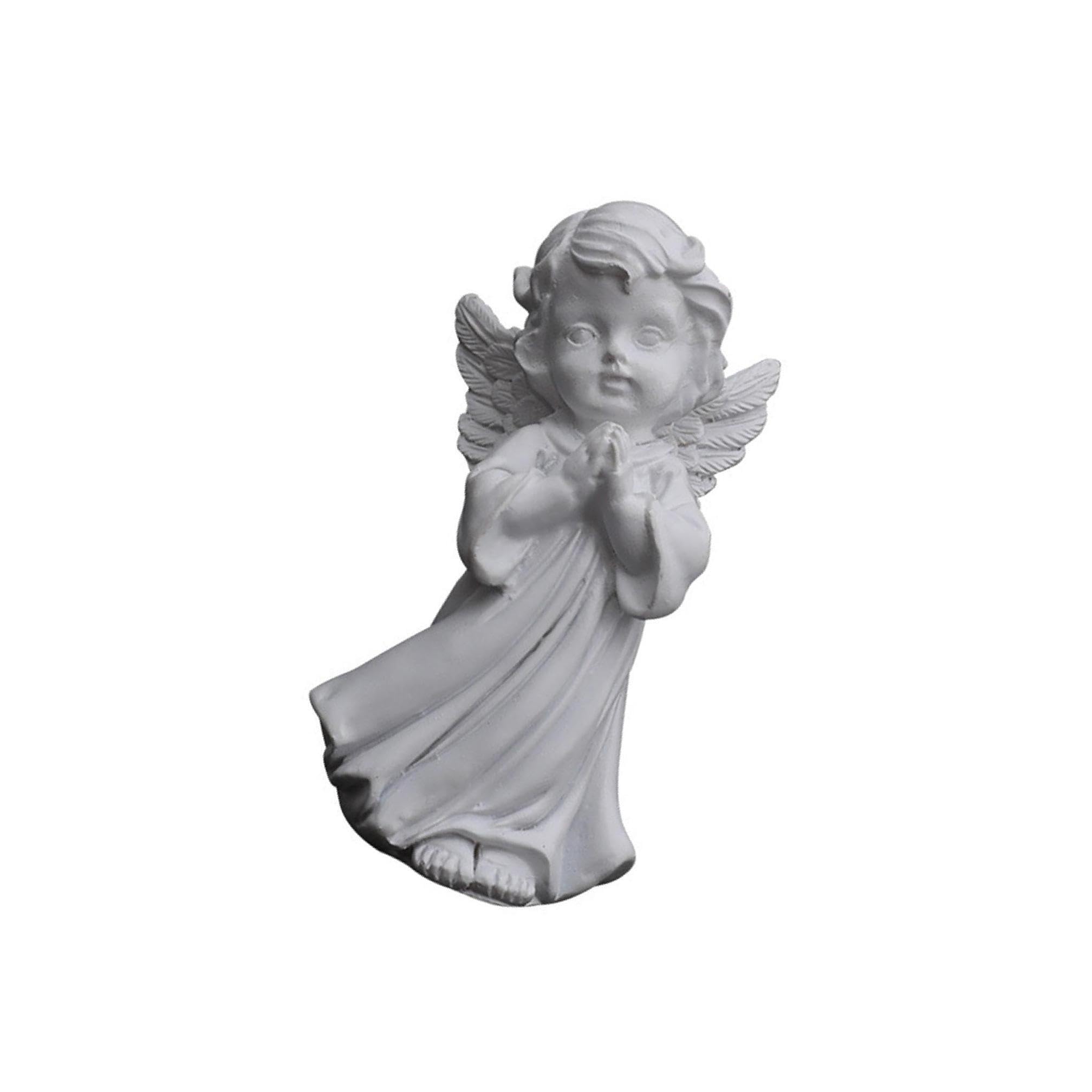 ALCXAZS Elegant Resin Girl Angel Figurine Statue Exquisite Desktop Decoration Fairy Prayer, Praying Left