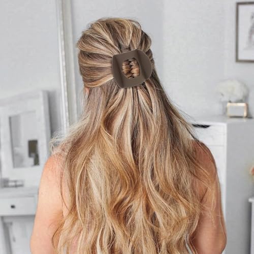 6 pinzas planas para cabello estilo francés mate miniatura 4