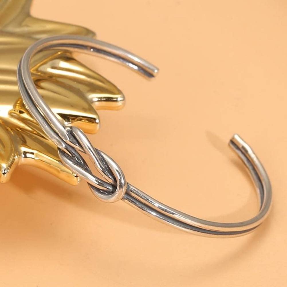 S925 Silver Bangle Retro Personalidad de Plata de Platabrazalete