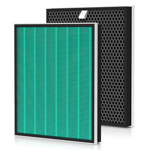 Image of 2 Pack 250/250S Replacement Filters for Coway Airmega 250 250S Max2 Air Purifier, Max 2 Green HEPA and Activated Carbon Filter Set, AP-1720-FP