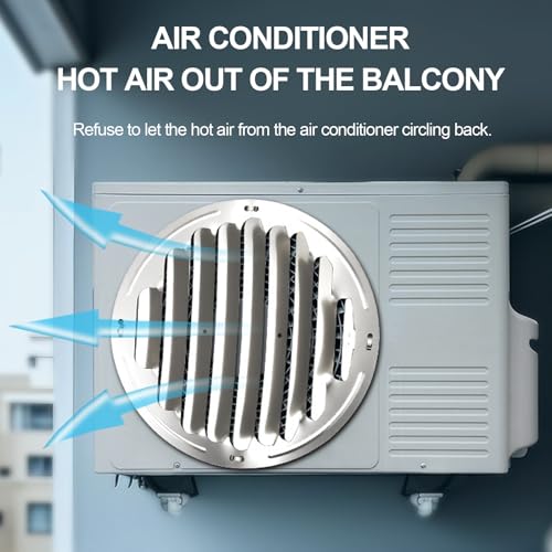 Compresor de aire acondicionado exterior protegido con red deflectora de viento 6