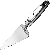 VOFO Stainless Steel Pie Server - Serrated Cake Pizza Cutter for Pies, Tarts & Desserts, Rust-Resistant, Left/Right Handed (Black)