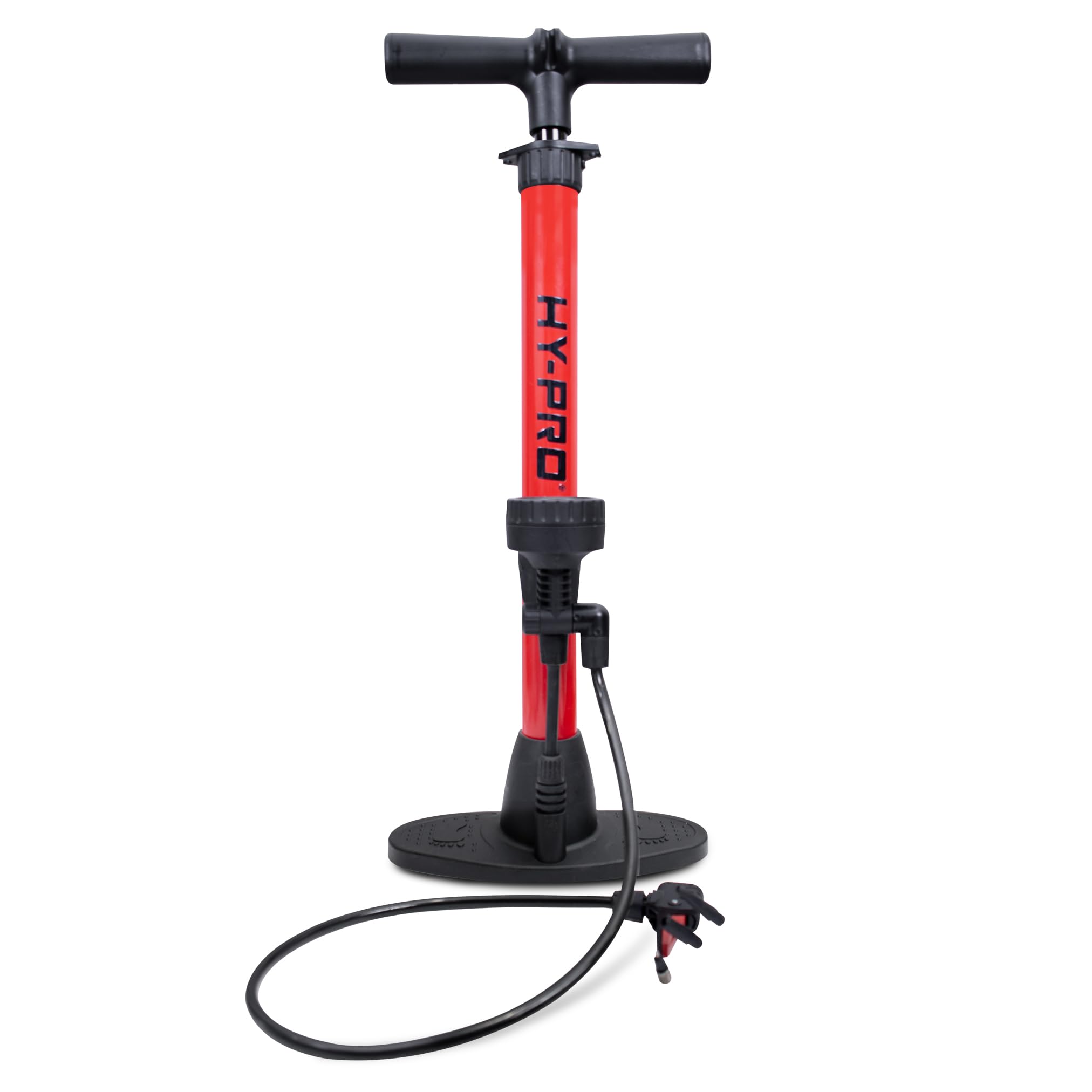 Hy-Pro Red/Black Foot Air Pump For Ball & Bike Stirrup With Psi Guage