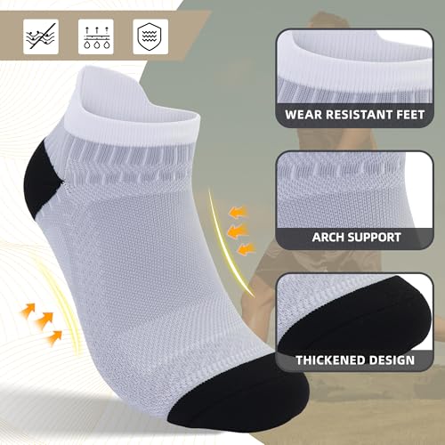 Men's sports socks, moisture wicking, arch compression, men's sports socks, shock absorption during exercise2