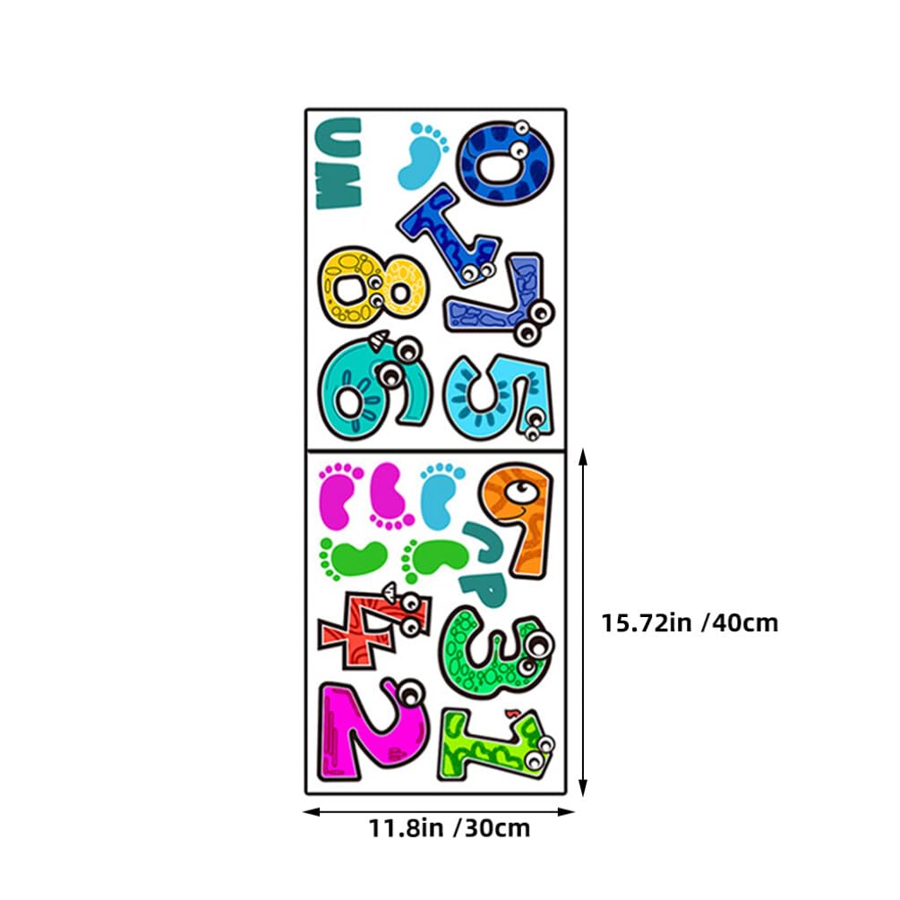 Lot De 10 Autocollants De Sol Numérotés (15x15 Cm) - Pour Jeu De Marelle éducatif, Antidérapants, Amovibles, Pour Chambre D'enfant Ou Salle De Classe - 11