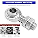 MUQIDA Steering Shaft Support, 3/4-16 in Right Hand Male Thread Spherical Rod End with Jam Nut, Stainless Steel Heim Joint Rod End Bearing for Steering Suspension Traction Bars