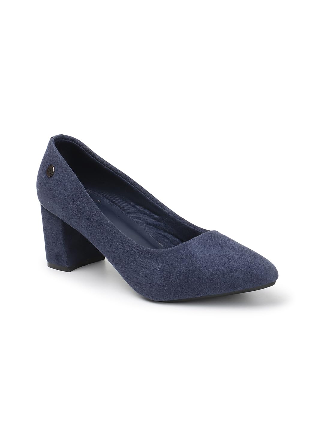 Carlton London Women Navy Blue Stylish Slip-on Pump Shoes with Block Heels, Pointed Toe for Party and Formal Occasions (39) (B0DD3MHBY5) Amazon Price History, Amazon Price Tracker