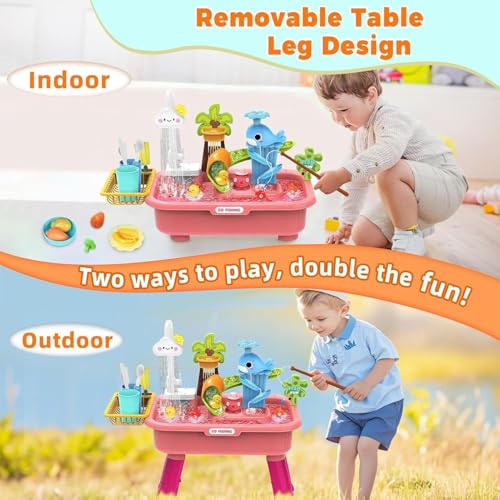 Table de jeu d'eau et table à sable éducative avec robinet pour école et voyage - 5