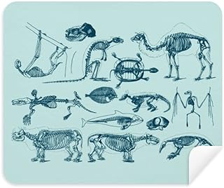 Animal Bone Sketch Illustrations Cleaning Cloth Screen Cleaner 2pcs Suede Fabric
