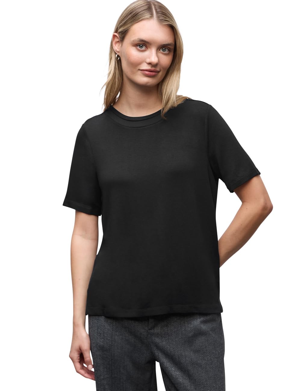 Damen Shirt mit Chiffon-Detail