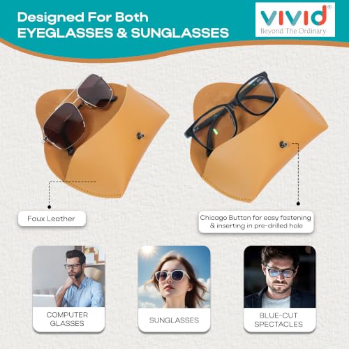 Image of Unisex Specs Chicago Button Eyewear Dabbi Faux Leather Soft Case Cover