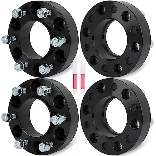 Image of ECCPP 4PCS 6x5.5 to 6x5.5 hubcentric Wheel Spacers 1.5 inch Bore 93.1mm Studs 12x1.5 6 Lug Wheel Spacers Fit for Ford Ranger 2013-2025| for Ford Bronco 2021-2025