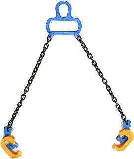 Chain Drum Lifter 2200lbs Load Capacity 1ton Metal & Plastic Barrel Lifting Sling for Crane Forklift Hoist Lifting Chain with Dual Purpose Top Ring