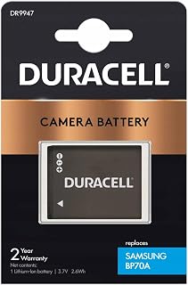 Duracell DR9947 Replacement Digital Camera Battery for Samsung BP70A Battery, Black, 6.0 cm*39.0 cm*31.0 cm