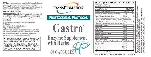 Transformation Enzyme - Gastro, Supplement With Herbs Formulated To Alleviate Gastrointestinal Discomfort And Promote Digestive Function, Support For Relief Of Heartbur (60) #TOP1