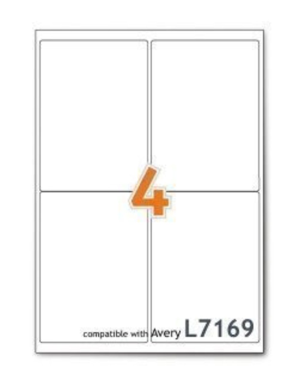 10x A4 Mailing Address Printer Labels Sheet 4 Labels Per Sheet 100 Sheets 1 Box