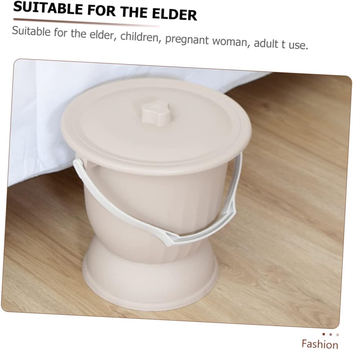 Lightweight Portable Urinal Pot Lid High Base Spittoon for Adults Bed Pan for Bedroom Great for Pregnant Women and Boy Girl