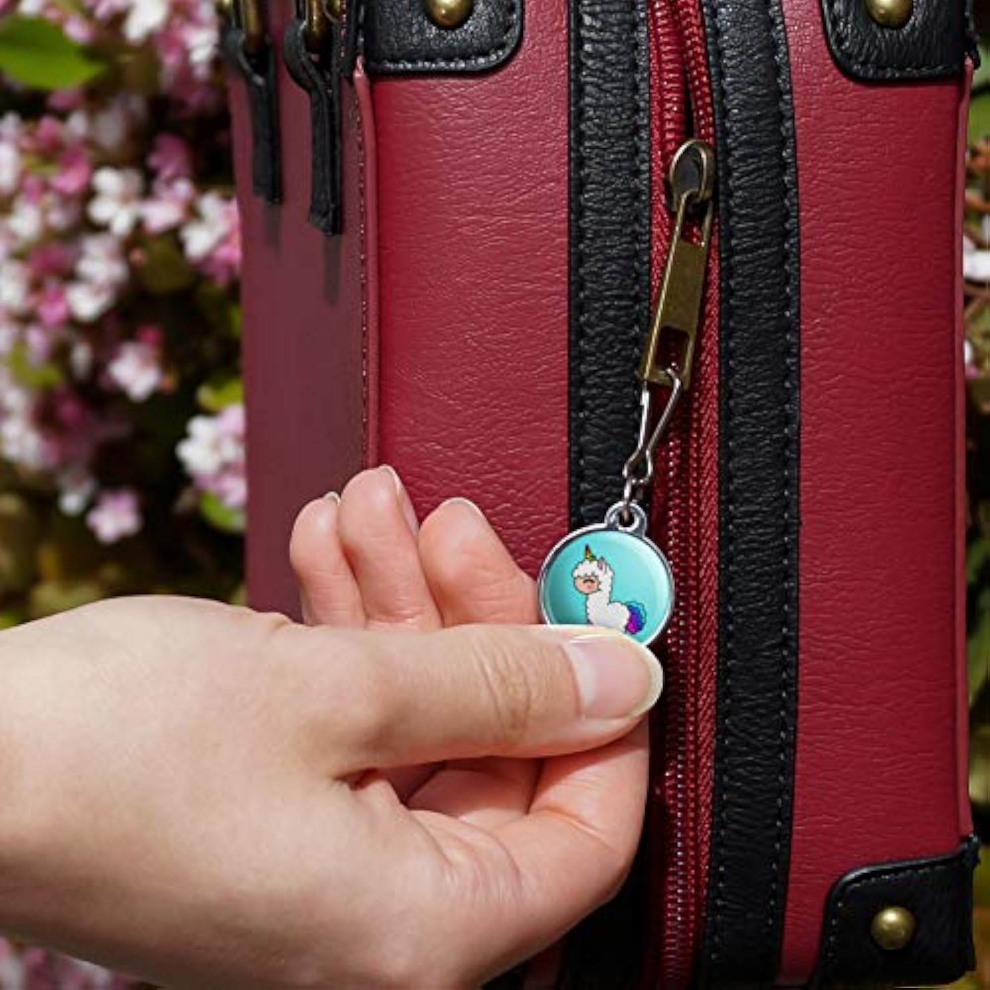 Cute Kawaii Rainbow Llama Unicorn Jacket Handbag Purse Luggage Backpack Zipper Pull Charm