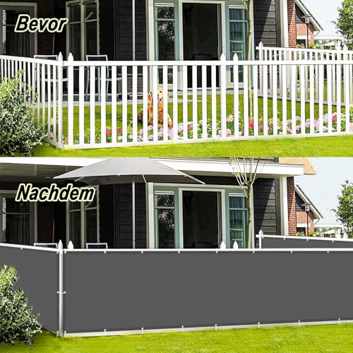 Balkon-Sichtschutz 85x1000 Cm, Wasserdicht & Blickdicht – Anthrazit Für Garten, Terrasse & Zaun