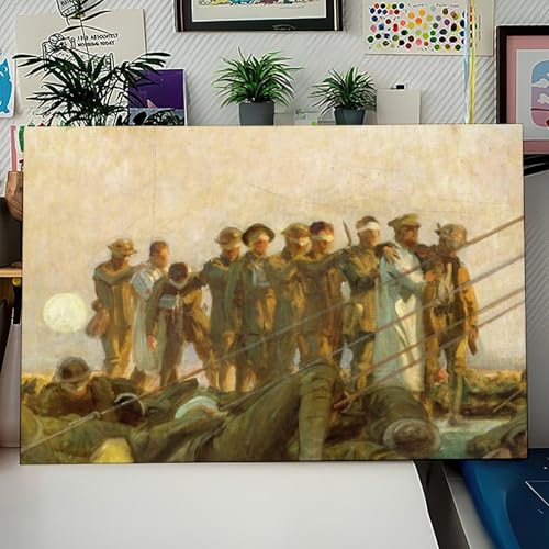 John Singer Sargent Gassed impression toile pour décor de bureau moderne