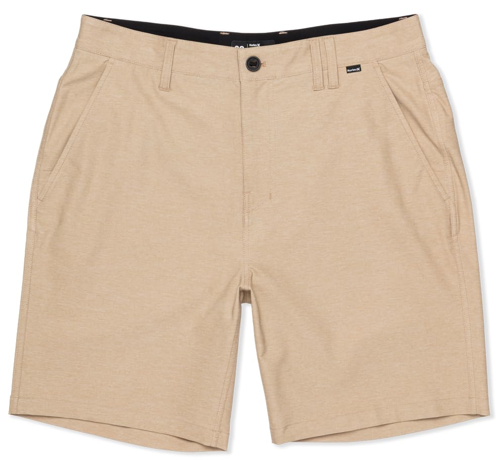 Hurley Mens Phantom Heather Walkshorts 20" Pants, Khaki, 36 EU