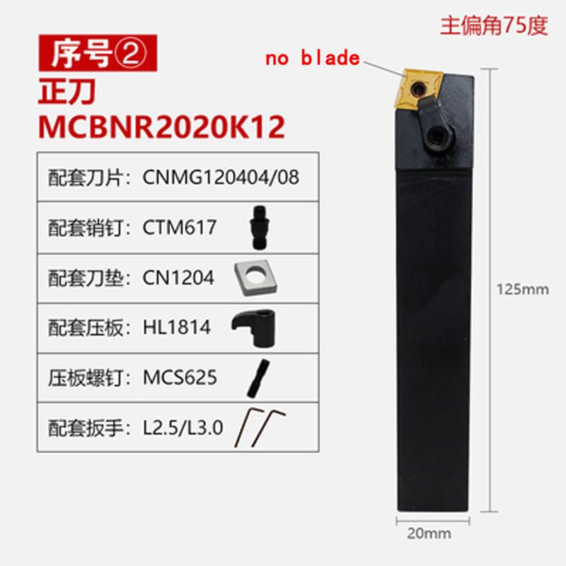 Soporte de herramienta para tornos CNC MCBNR2020K12 miniatura 3