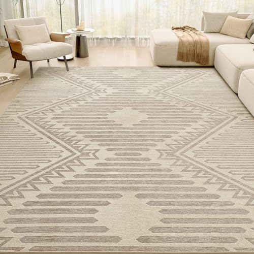 Engiw Textured Tufted Boho 8x10 Area Rug - Non Slip