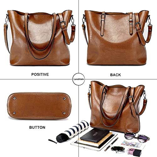 Image of Faux Leather Women Handbags Shoulder Hobo Bag Purse With Long Strap(Fits up to 12.9 inch Tablet /15.6 inch) Purse