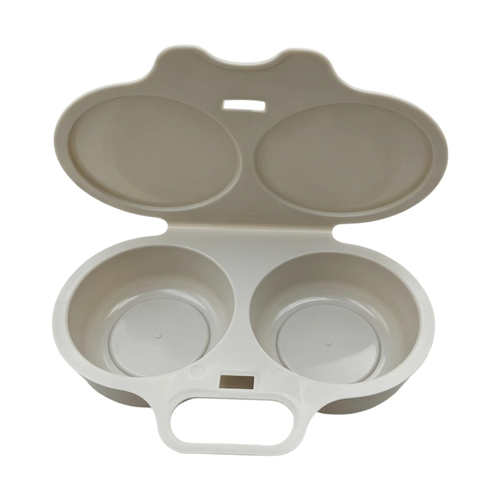Microwave Egg Poacher With Lid & Handle Dual Cavity Microwave Egg Poacher