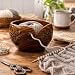Rosewood Crafted Wooden Yarn Storage Bowl with Carved Holes & Drills | Knitting Crochet Accessories | Nagina International (Medium)