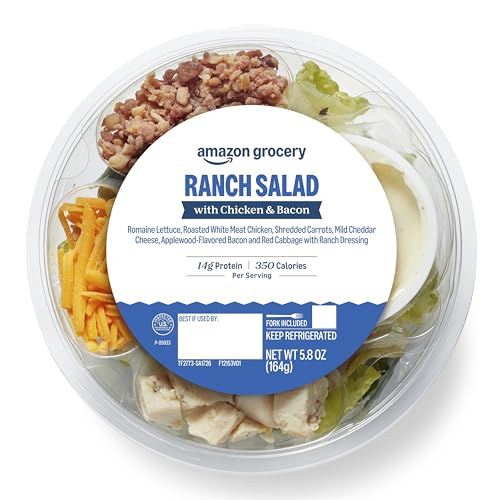 Image of Amazon Grocery, Ranch Salad with Chicken & Bacon, 5.8 Oz (Previously Amazon Fresh Brand, Packaging May Vary)
