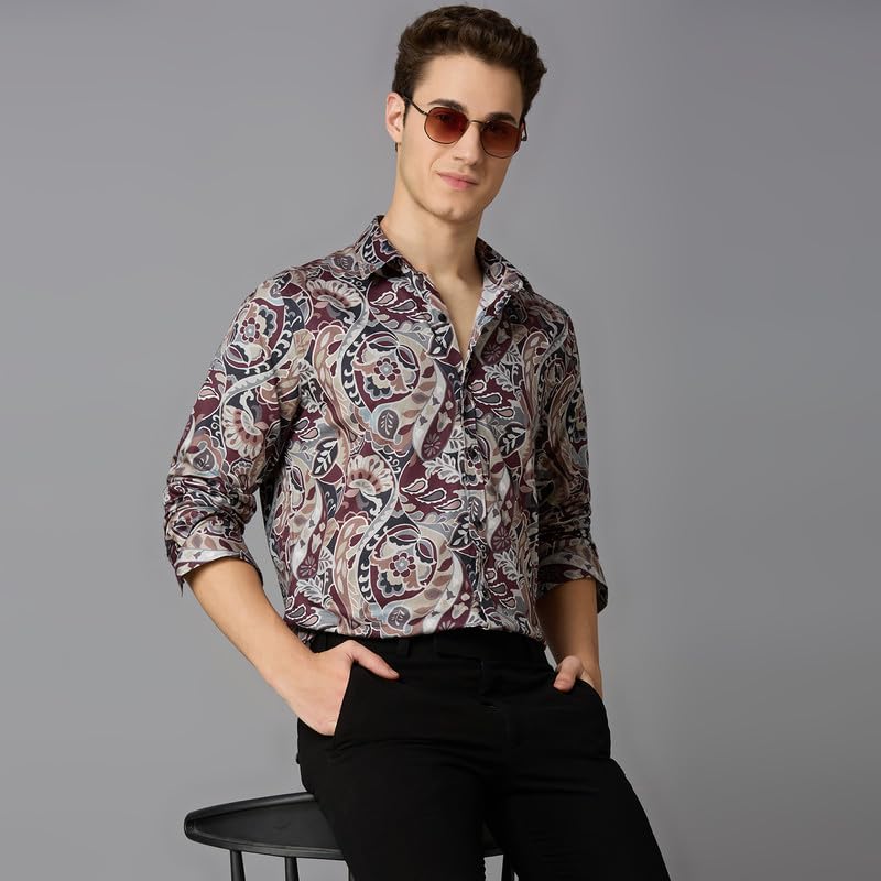 Image of MARK & ALBERT Men's Slim Fit Cotton Formal Shirt