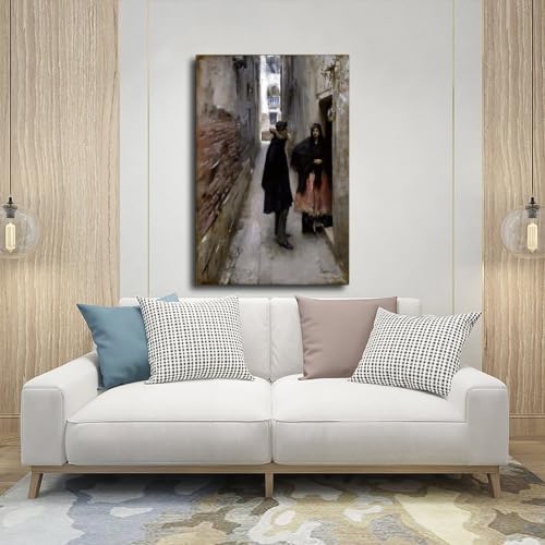 Toile A Street in Venice John Singer Sargent pour créer une ambiance galerie dans votre salon - 5