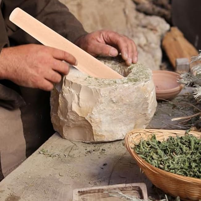 Wooden Pestle Garlic Grinding Rod Tool Ergonomic Masher for Sauerkraut and Spices Handheld Food Masher Kitchen Utensil Non-Stick