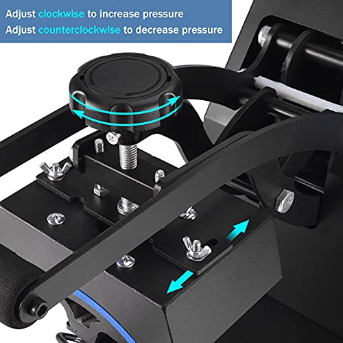 PNKKODW Hat Press Digital Baseball Cap Heat Press Machine 6x3.5 Inch Clamshell Design Curved Element Cap Sublimation Transfer Press with LCD Timer and Temperature Control, Rigid Steel Frame,Black