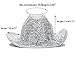 Silver Rhinestone Western Cowboy Hat for Womens - Glitter Cowgirl Hat for Disco Parties and Costumes