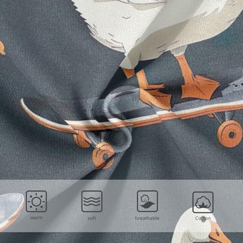 Geese Riding Skateboards Black Toddler Girls Underwear, Girls Underwear Cotton, 2T–8 Years3