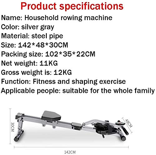 Image of Fitness Equipment Rowing Machine,Hydraulic Resistance Rowing Machine,Indoor Rowing Machine Rowing Bench Abdominal Fitness Equipment,90 Folding Storage,Double Track