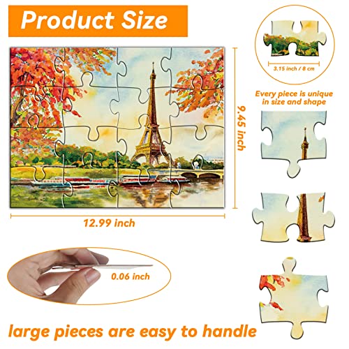 5 Packs 16 Piece Large Jigsaw Puzzles for Elderly Dementia Alzheimer's Products Activities, Alzheimer's Puzzles Cognitive Games for Adults Elderly Seniors with 5 Storage Bags - Image 6