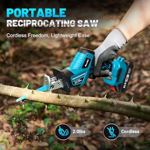 image for Seesii Reciprocating Saw Cordless, Sawzall Cordless with 2 x 2.0Ah Bat
