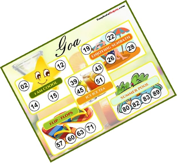 Goa Theme tambola Tickets Bingo housie lotto (Printed on Hard Sheet, Big Size Tickets, 24 Cards) (B0CFFHX4ZX) Amazon Price History, Amazon Price Tracker