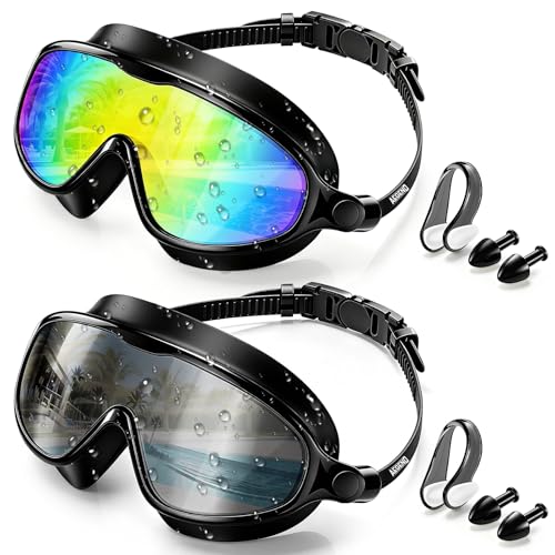 Aegend Swim Goggles for Adult Wide View Goggles for Pool Beach Essentials - image 1