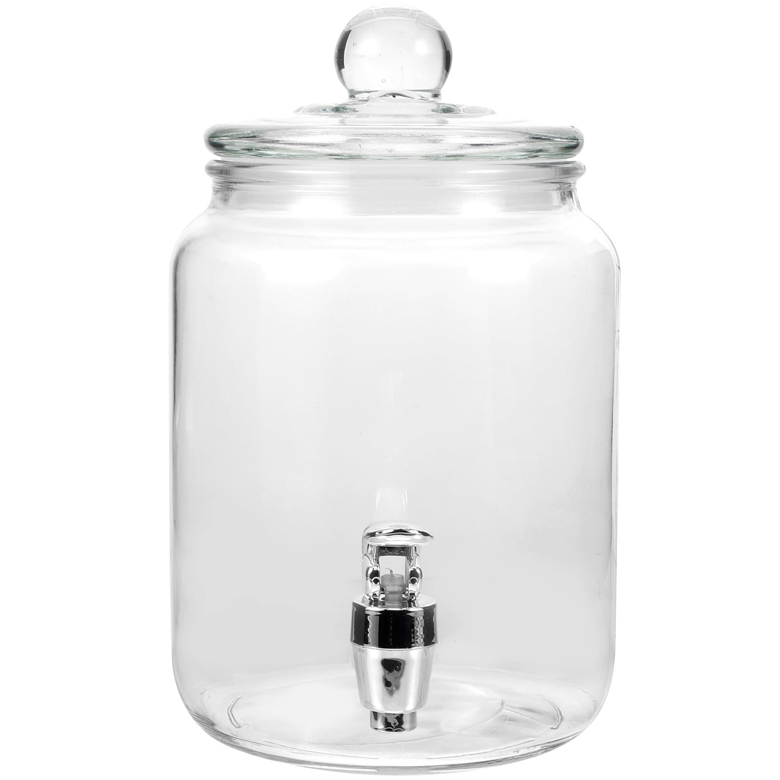 Generisch Glas Getränkebehälter mit Zapfhahn Klarer Verschlossener Getränkespender für Wein und Saft Praktisches Design zum Servieren bei Partys und Veranstaltungen