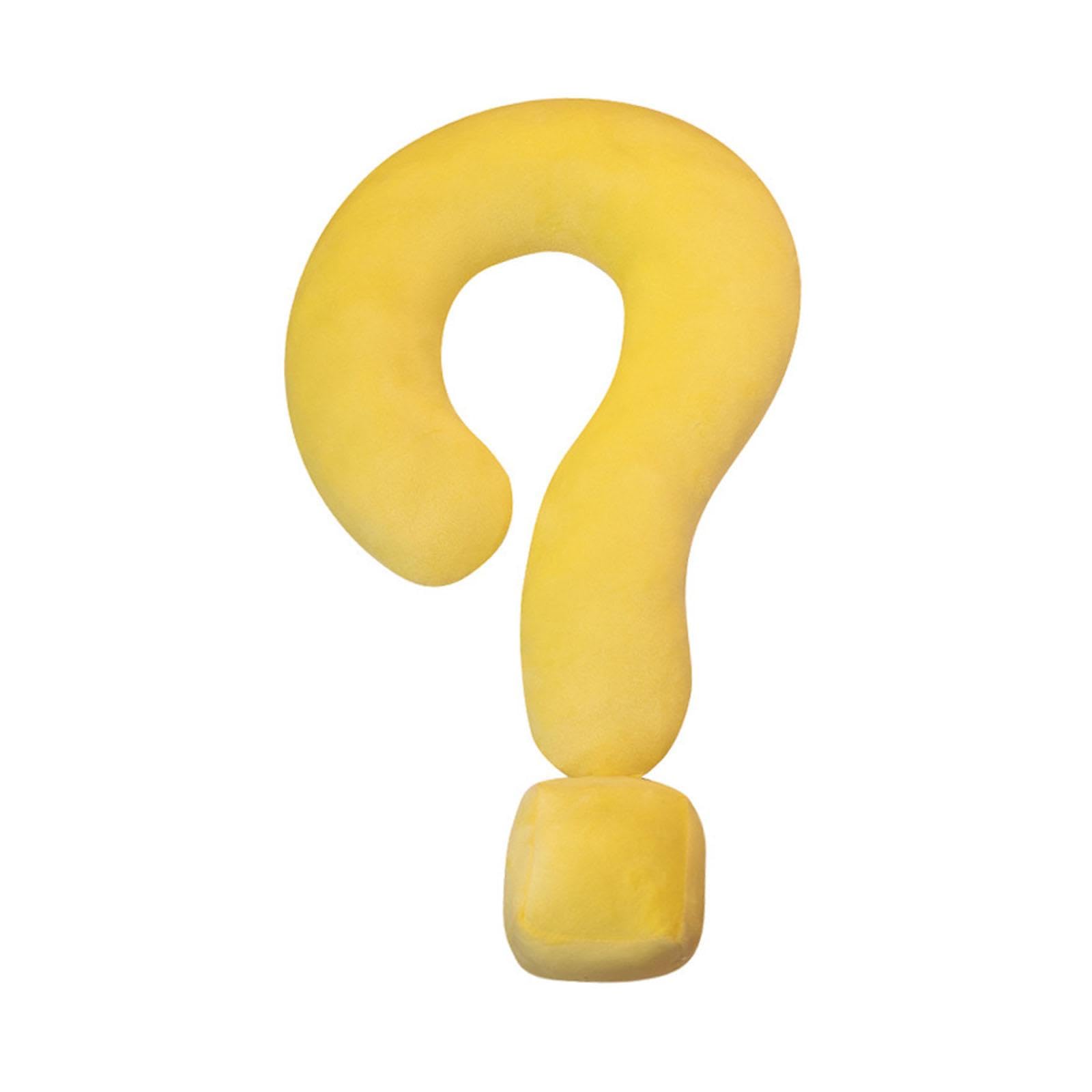 soft throw pillow lightweight question mark pillow for office girls bedroom yellow