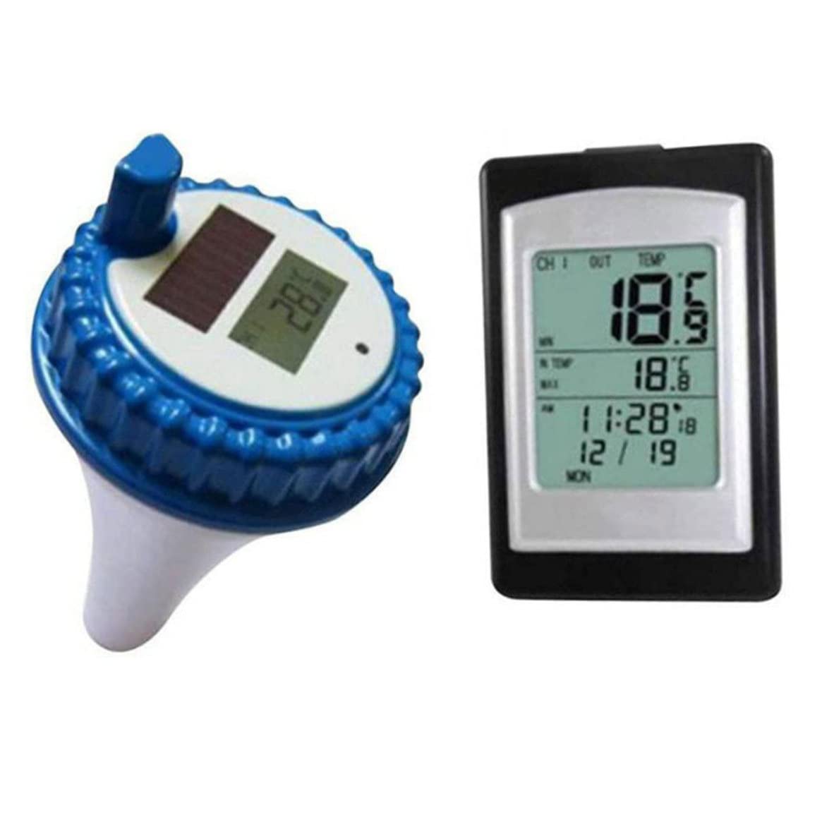 MILEVO Thermomètre à Eau Flottant Thermomètre de Piscine Solaire Outils de Mesure de la température de l'eau Flottante numérique