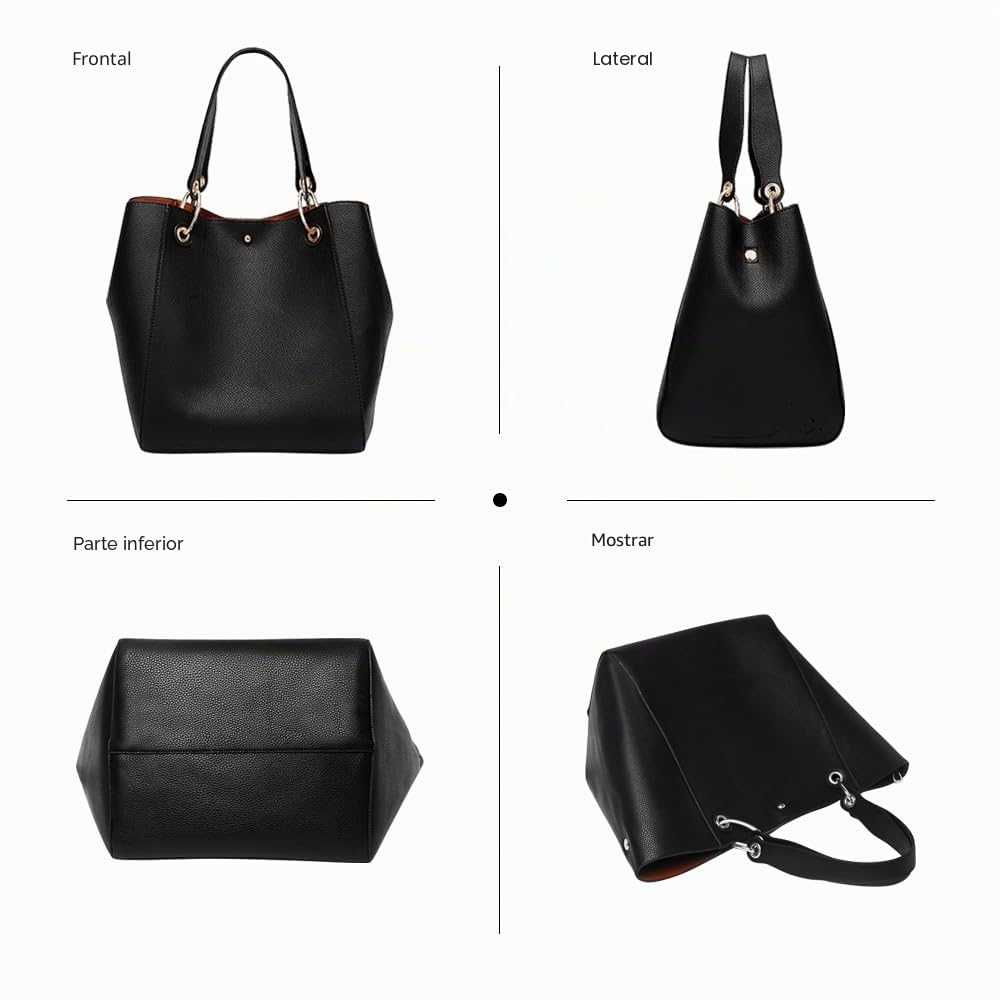 Pahajim Bolso Bandolera Mujer Grande PU Piel Tote Bag Bolsos Shopper Bolso de Mano para Compras, Fiesta, Viajes, Trabajo