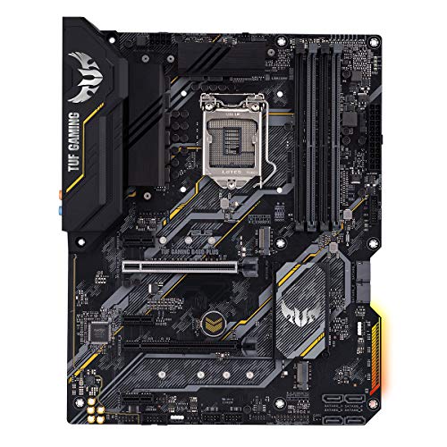 ASUS TUF GAMING B460-PLUS, Scheda madre Intel B460 (LGA 1200) ATX con doppio M.2, 8 livelli di potenza, HDMI, DisplayPort, SATA 6Gbps, porta USB 3.2 Gen 1,Aura Sync RGB