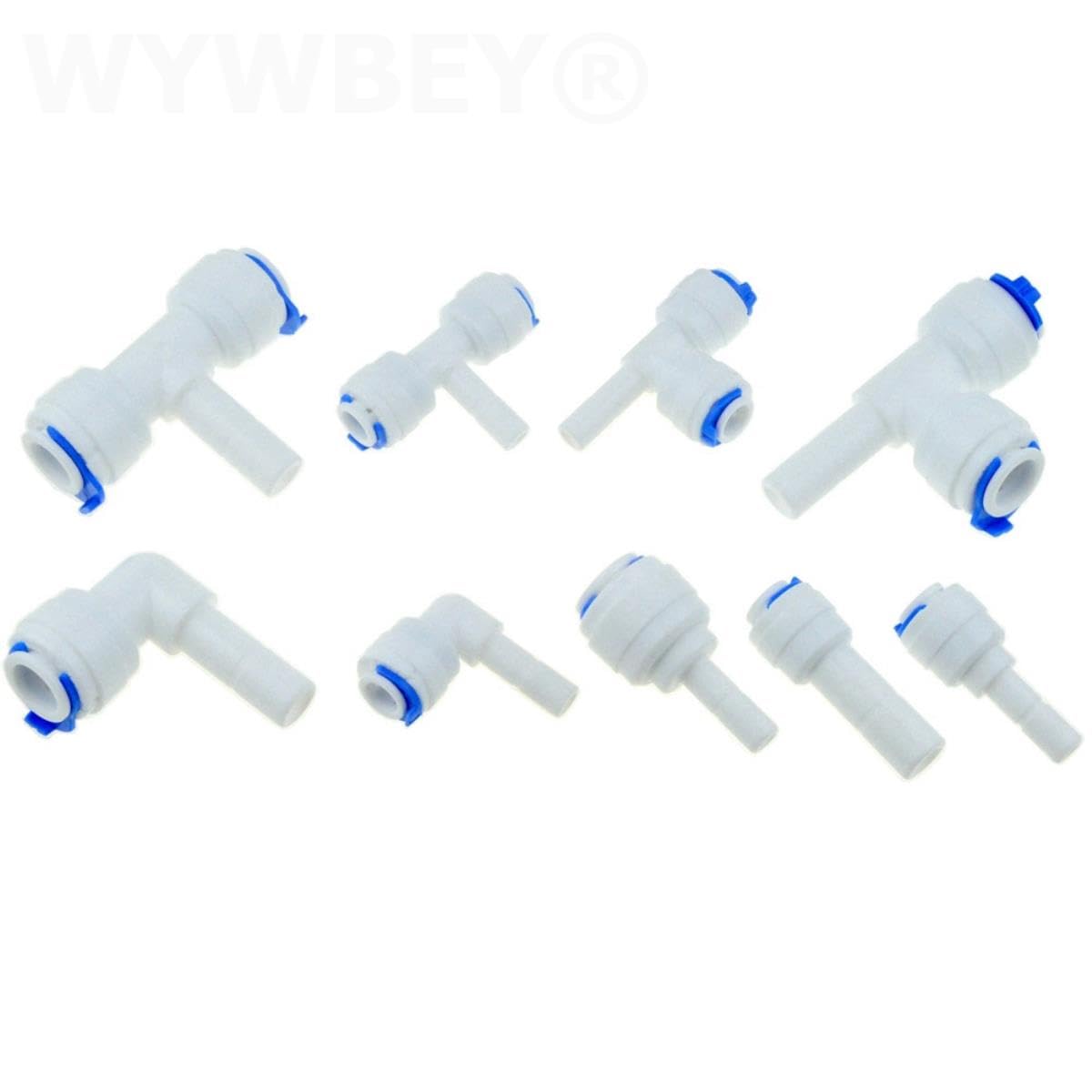 sourcing map 5 pezzi da 1/4 di pollice maschio a 3/8 di pollice OD Quick Connect tubo dell'acqua raccordo depuratori d'acqua raccordi per tubi filtro tubo flessibile per sistema di osmosi inversa