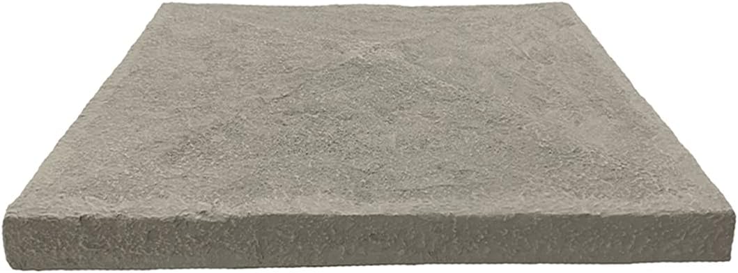 GenStone Faux Stacked Stone Peaked Column Cap 23" x 23" x 2" in Stratford Color for Do It Yourself Friendly Home Improvement Projects